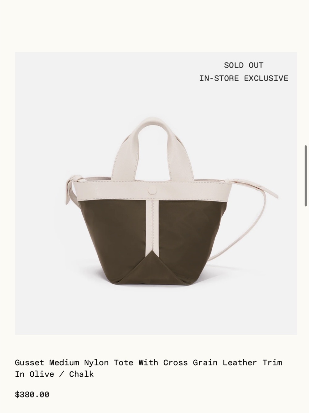 RO-NYC gusset medium bag Classic Black sold out retails for $380